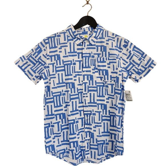 NWT Epic Threads Boy's 100% Cotton Button-Up Short Sleeve Shirt Vacation XL - Picture 2 of 6